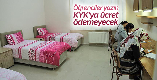 KYK yurtlarında öğrencilerden yazın ücret alınmayacak