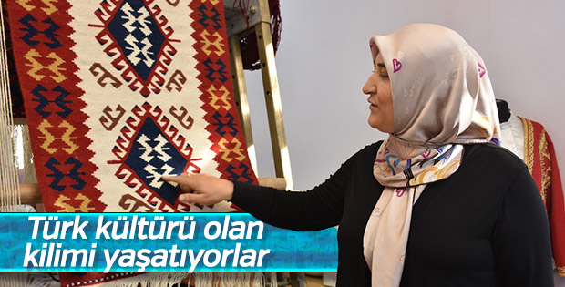 Kilim dokumacılığını yaşatmaya çalışıyorlar