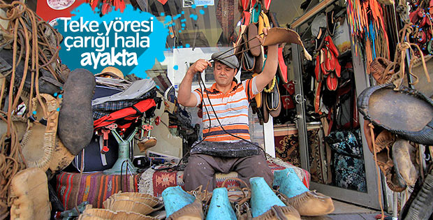 Teke yöresi çarığı Tunahan Usta'yla hayat buluyor