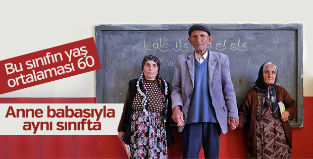 Anne babasıyla aynı okulda eğitim görüyor