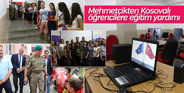 Türk askerinden Kosova'da eğitime destek