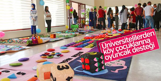 Anaokulu çocuklarına üniversitelilerden oyuncak desteği