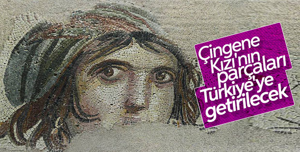Çingene Kızı mozaiğinin parçaları Türkiye'ye getirilecek