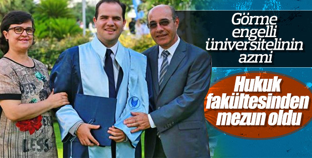 Görme engelli gencin başarısı