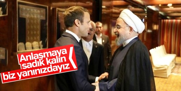 Macron, Ruhani ile görüştü