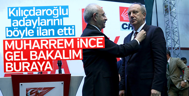 CHP'nin adayı resmen Muharrem İnce