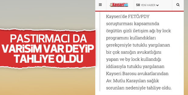 FETÖ'den tutuklu avukata tahliye kararı