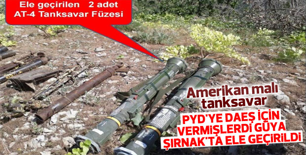 Uludure'de PKK'ya ait ABD yapımı füze bulundu