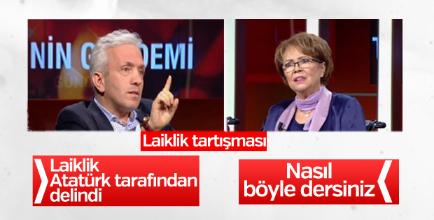 Canlı yayında laiklik tartışması