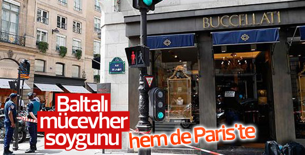 Paris'te baltalı mücevher soygunu
