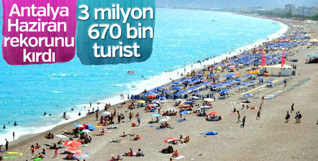 Antalya’ya denizden ve havadan turist yağdı