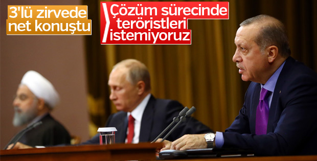 Erdoğan: Suriye'de terörist unsurlar dışlanmalı