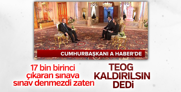 Erdoğan: TEOG kaldırılmalı