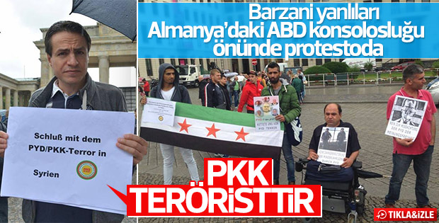 Almanya'da PKK teröristtir protestosu