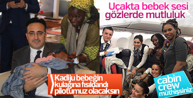 Kadiju bebek Türkiye’ye geldi