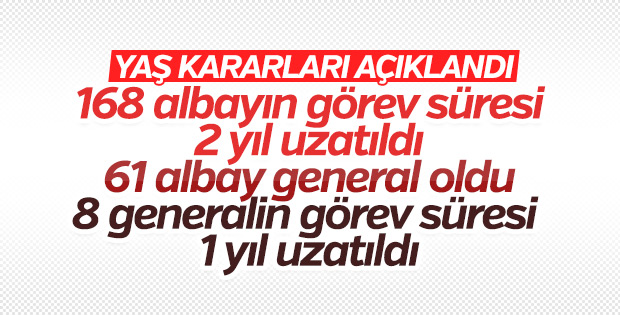 Yaş kararları açıklandı