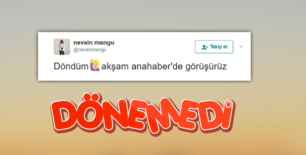 Nevşin dönemedi tweeti sildi