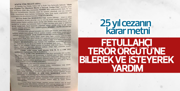 Enis Berberoğlu'nun duruşma tutanağı