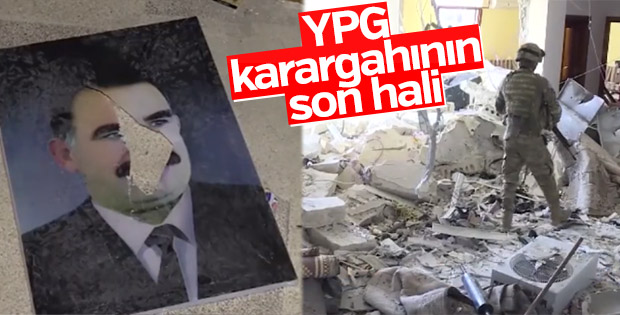 Mehmetçik Afrin'de terör örgütünün karargahını buldu