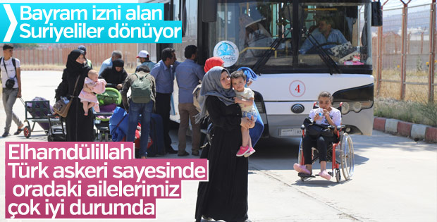 Suriyelilerin Türkiye'ye dönüşleri başladı
