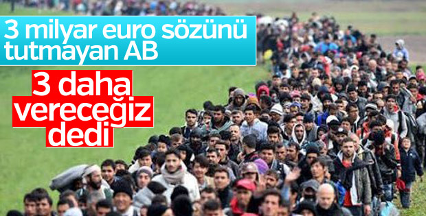 AB: Türkiye'ye 3 milyar avro aktaracağız