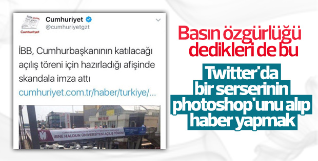 Cumhuriyet'in photoshop'lu yalan haberi