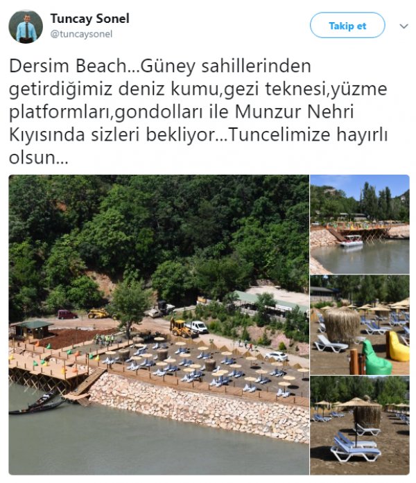 Munzur Nehri bambaşka bir görüntüye kavuştu