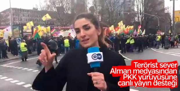Alman medyasından PKK propagandasına canlı destek