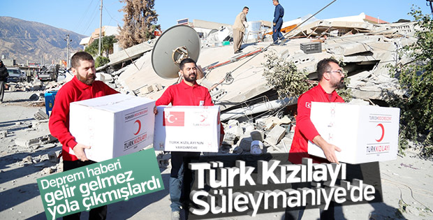 Irak'taki deprem bölgesine ilk yardım Türk Kızılayı'ndan