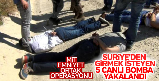 Sınırda 5 canlı bomba yakalandı