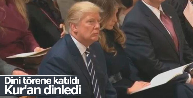 Trump Ulusal Katedral'deki dini törene katıldı
