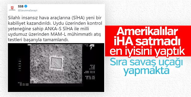 SİHA'ya yeni bir kabiliyet kazandırıldı