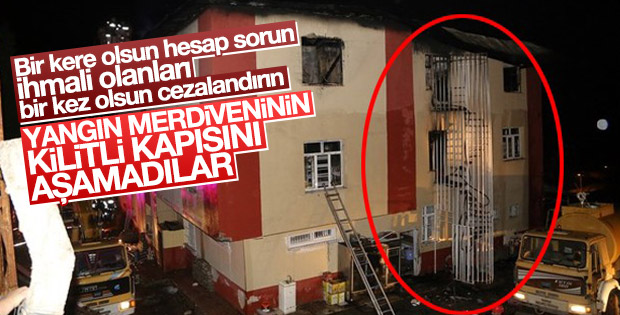 Adana Belediye Başkanı: Yangın merdiveni kilitliymiş