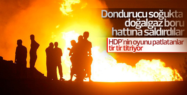 Siirt'te teröristler doğalgaz boru hattına saldırdı