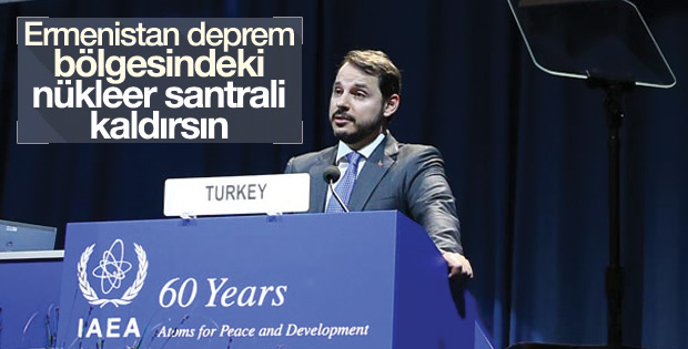 Albayrak'tan Ermenistan'daki nükleer santrale tepki