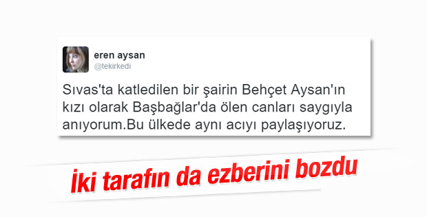 Eren Aysan'dan Başbağlar tweet'i