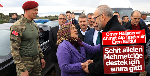 Şehit aileleri sınırda