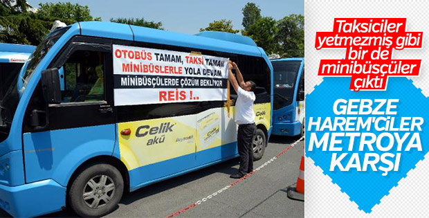 Minibüsçülerden İBB önünde protesto