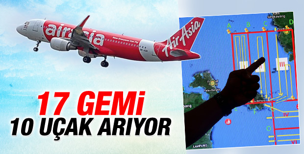 Kaybolan AirAsia uçağını arama kurtarma çalışmaları