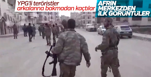 Mehmetçik ve ÖSO Afrin kent merkezinde