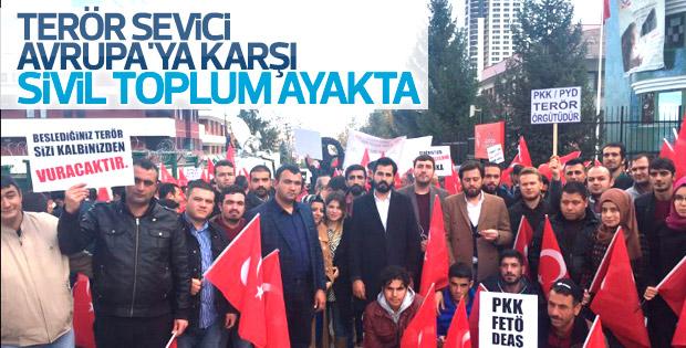 Şehit yakınları terör destekçisi ülkeleri protesto etti