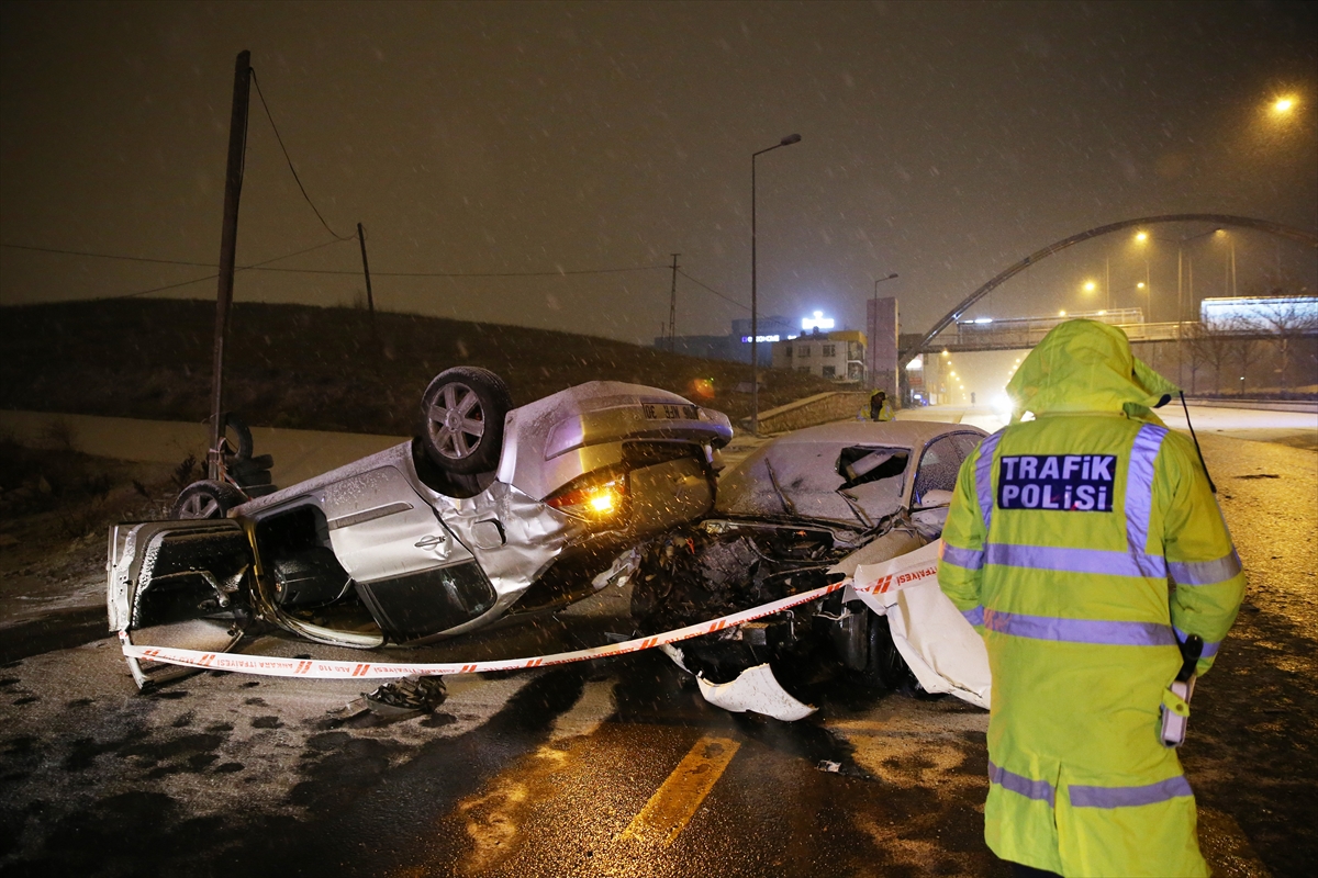 Ankara Da Trafik Kazası 1 ölü 1 Yaralı