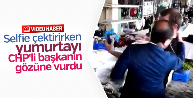 Edirne Belediye Başkanı'na yumurtalı yumruklu saldırı