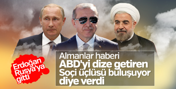 Erdoğan Soçi'deki üçlü Suriye zirvesine gitti