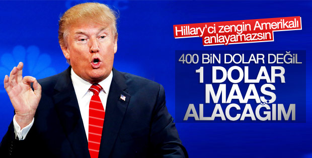 Trump başkanlık maaşını almayacağını açıkladı