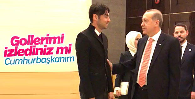 Burak Yılmaz, Cumhurbaşkanı Erdoğan'ı ziyaret etti