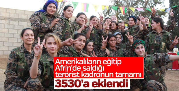 Afrin'e gelirken poz veren YPG'li kadın teröristler öldürüldü