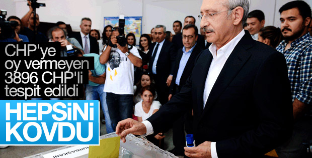 Seçimde CHP'ye oy vermeyen 3896 CHP'li üyeye ihraç