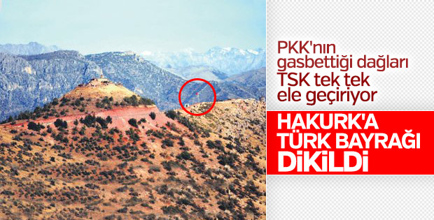 Hakurk'ta Türk bayrağı dalgalanıyor