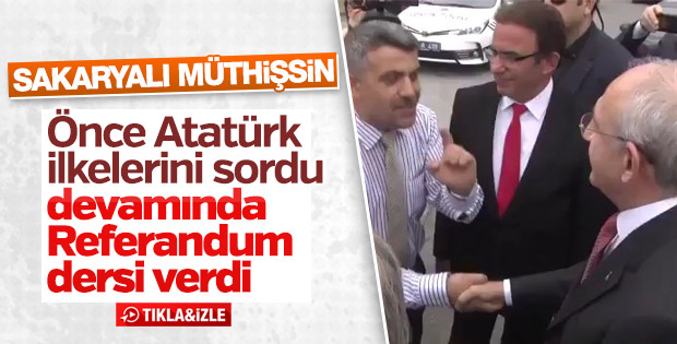 Vatandaş Kılıçdaroğlu'na Atatürk ilkelerini sordu
